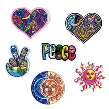 6 цветов Prajna Peace Sun Железный на патч куртка вышитая аппликация швейная одежда значки-наклейки одежда аксессуары
