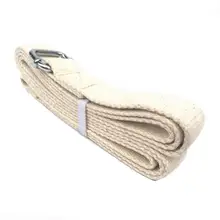 Эластичный ремешок для йоги, прочный ремешок для упражнений из чистого хлопка, регулируемый ремешок с d-образным кольцом, обеспечивает гибкость для йоги