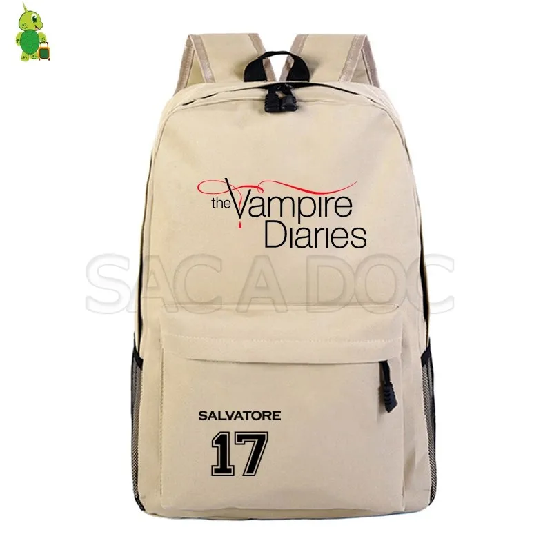 Дневники вампира, рюкзак, модные школьные сумки для подростков, для мальчиков и девочек, одноцветные дорожные сумки через плечо, женский, мужской рюкзак для ноутбука - Цвет: 26