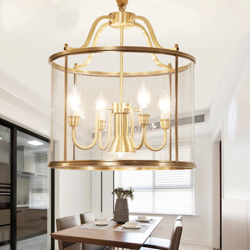 

American style all Cooper LED Pendant Lights indoor outdoor suspension lamps foyer aisle restaurant dinning room Pendant Lights