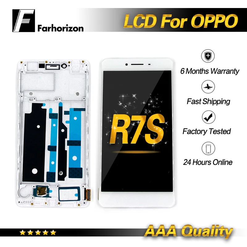 

LCD For OPPO R7S Replacement 100% Tested Touch Screen+Frame Digitizer Assembly LCD Replacement For R7s & Free DHL Shipping