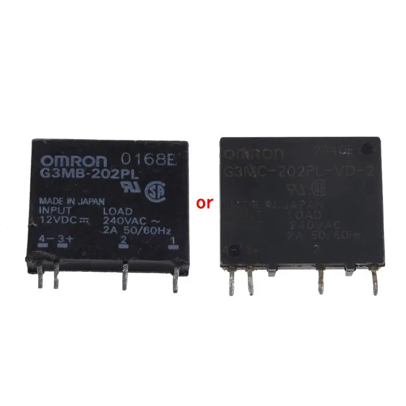 

Solid State Relay G3MB-202PL DC-AC PCB SSR In 12V DC Out 240V AC 2A