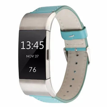 

Fitbit Charge 2 Watchbands Replacement Bands Classic Genuine Leather Wristband With Metal Connectors Charge 2 Fitness Strap