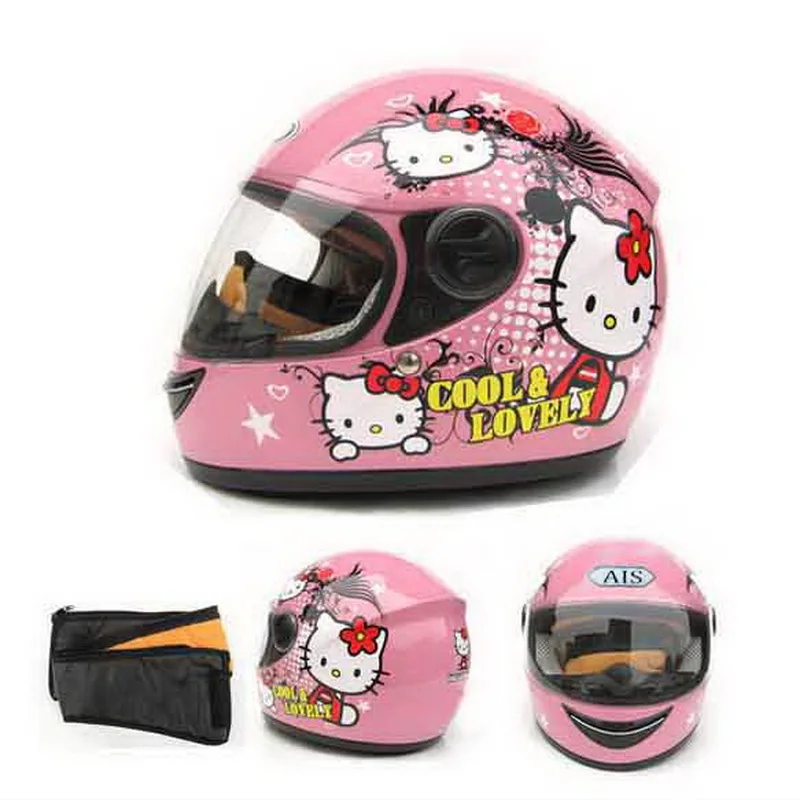 pink girls children motocross ful face helmet motorcycle kids helmets