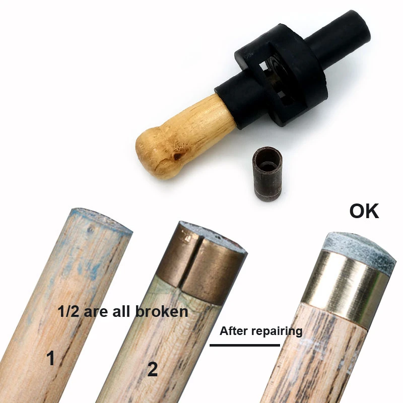 free shipping Pool cue copper repairer tool 9mm/10mm Snooker Cue Tip