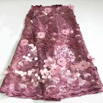 

French Lace Fabrics 2018 African Tulle Lace Fabric With Stones High Quality Nigerian Lace Fabric For Party Dress