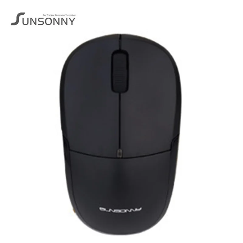 Sunsonny S-R1 IMP беспроводной USB 2,4 ГГц мышь 1600 dpi Настольный игровой компьютер для офиса дома ноутбук интеллектуальная энергосберегающая мышь - Цвет: Черный