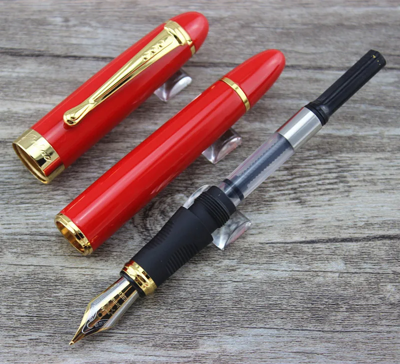 Ручка перьевая Jin Hao X450 женская роскошная металлическая иридиевая Золотая