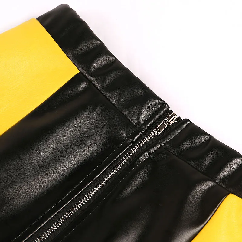 Women's Sexy Faux Leather Pencil Skirts Female High Waist Street Wear Bodycon Skirt Lady Fashion Club Party Short Skirt Talever Skirts
