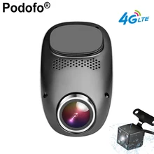 Podofo 4G Dash Camera Android GPS ADAS Registrator Dual lens Dash cam Full HD 1080P Mini Loop Recording Dashcam Car DVR Wifi