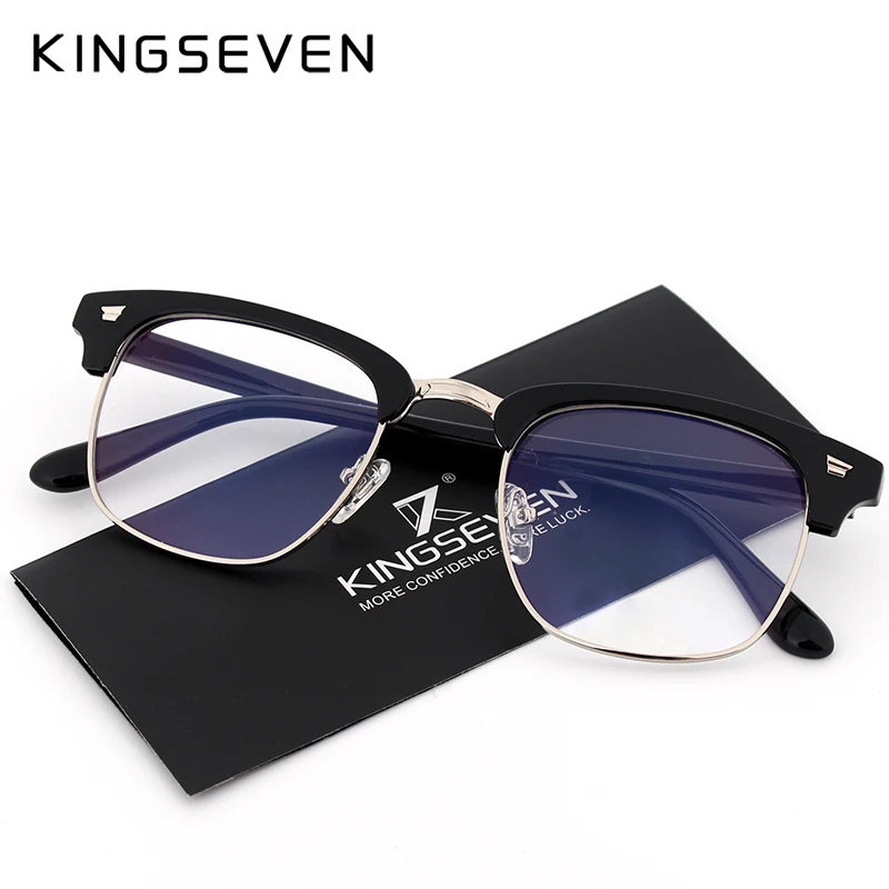 KINGSEVEN, очки для компьютера, Oculos de Grau, оправа для очков для мужчин и женщин, очки с голубым покрытием, антибликовое покрытие, защита от ультрафиолета