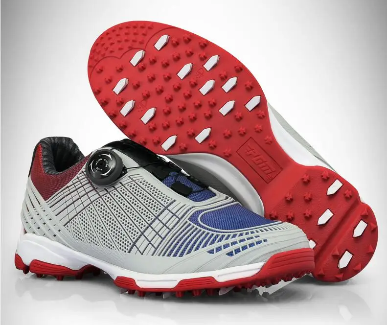 Высокое качество! Новые PGM мужские s Air Mesh Golf Мужские спортивные туфли, легкие кроссовки устойчивый и дышащий и водонепроницаемый - Цвет: Синий