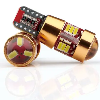 

NEW!! 50PCS T10 W5W 194 168 3014 27 SMD Can-bus Error Free 27 Led White 6500K Canbus 270LM Constant Nonpolarity