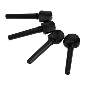 

4/4 Size Violin Fiddle Tuning Peg 4pcs Set Ebony Wooden Replacement-black