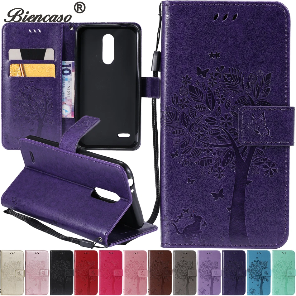 Leather Wallet Case For LG K10 2018 Flip Cover For LG K8
