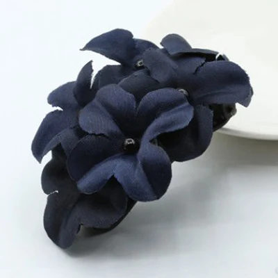 1 шт Мода цветы Заколка-краб Мода когти Элегантные украшения для волос Для женщин женские аксессуары для волос для девочек заколки для волос - Цвет: Navy blue
