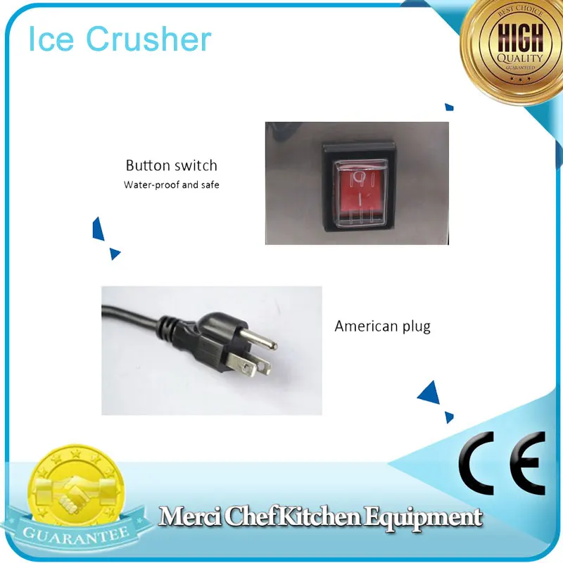 ITOP Ice Crusher Machine Electric Commercial Use 110V Snow Maker Stainless Steel Food Machine Smoothie Blender One Year Warranty