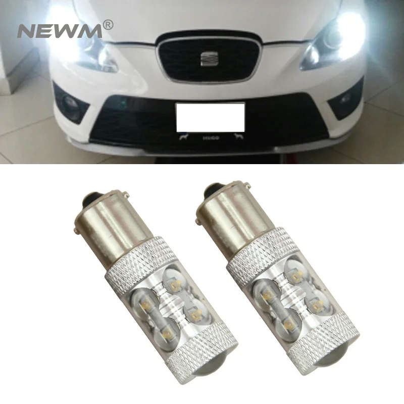 2 шт. мощные светодиодные лампы 50 Вт BAU15S 7507 PY21W 1156PY CREE|Сигнальная лампа| |