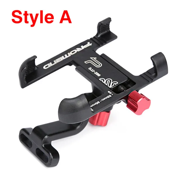 Style A-Black Вращение на 360 ° MTB дорожный велосипед велосипедный держатель алюминиевый мотоцикл Регулируемый универсальный для крепления мобильного телефона на велосипед подставка для телефона Подставка - Цвет: Style A-Black