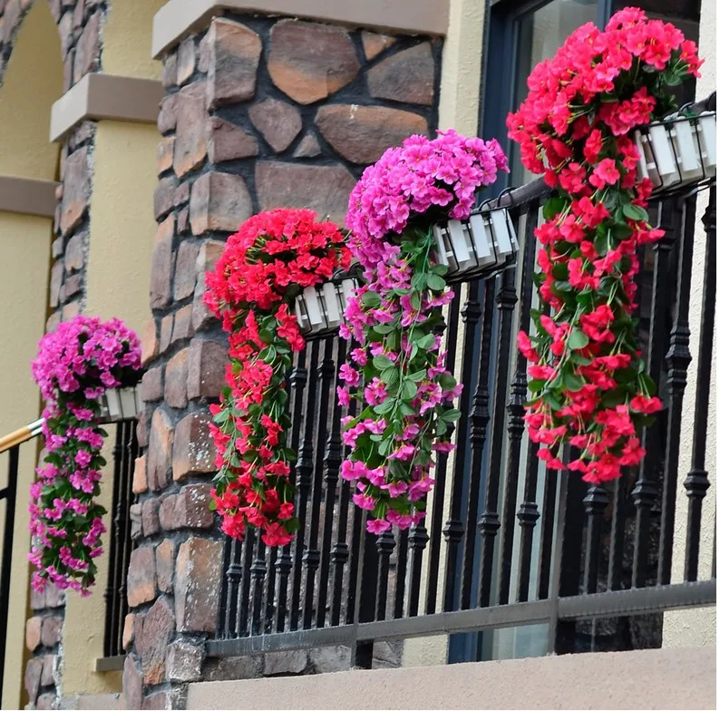 

Dozzlor Artificial Flowers Ivy Leaf Plants Fake Silk Basket Hanging Garland Plants Vine Fake Foliage Party Wedding Decoration
