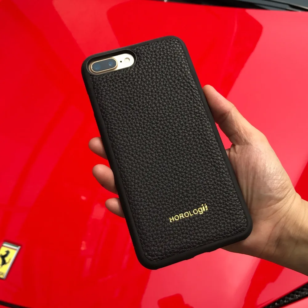 Achat Marque de luxe Véritable de vache en cuir cas de téléphone portable pour l iphone X 6 10 SE 7 plus cas couverture arrière Apple téléphone personnalisé nom service
