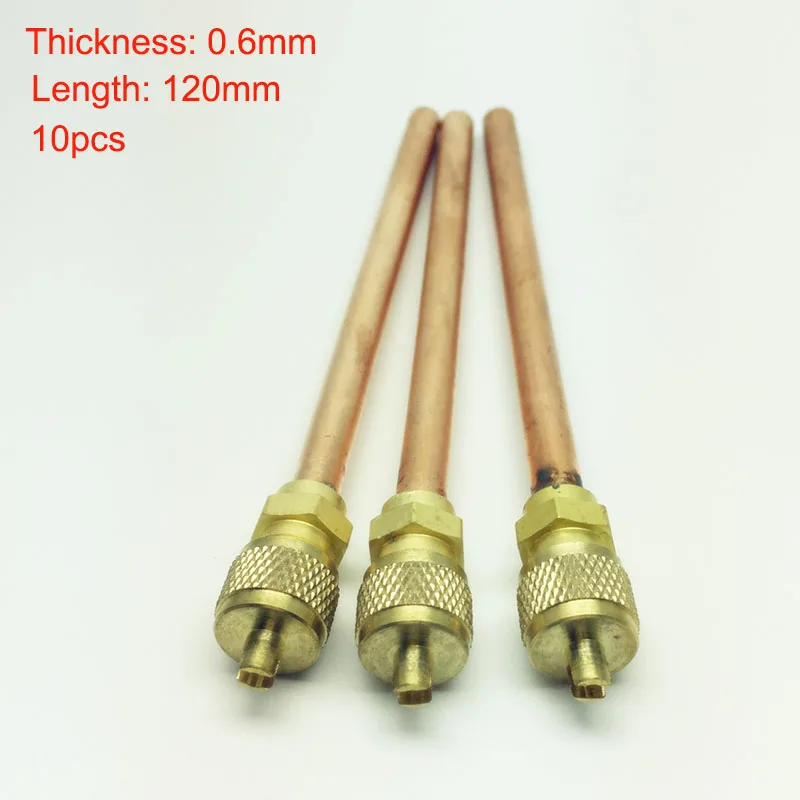 Buy 10pcs 0.6*120mm Copper gas charging valve Copper
