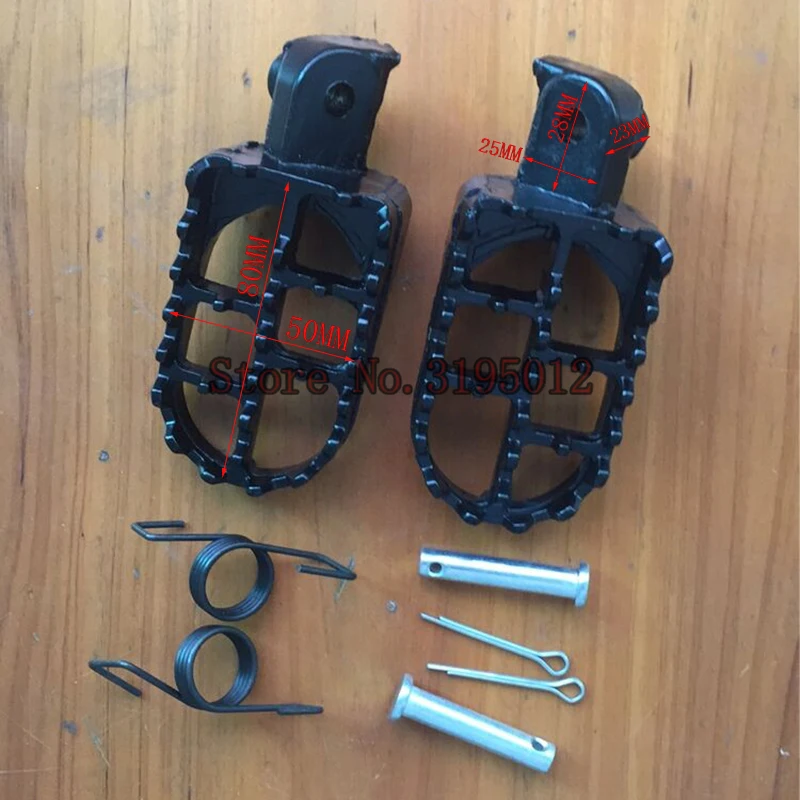 Aluminium Footpegs Footrest Foot Pegs For XR50R CRF50 CRF70 CRF80 CRF100F Dirt Pit Bike Motorcycle Motocross
