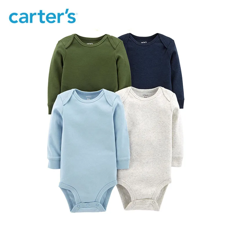 Buy Carters 4 Pack Long Sleeve Original Bodysuits