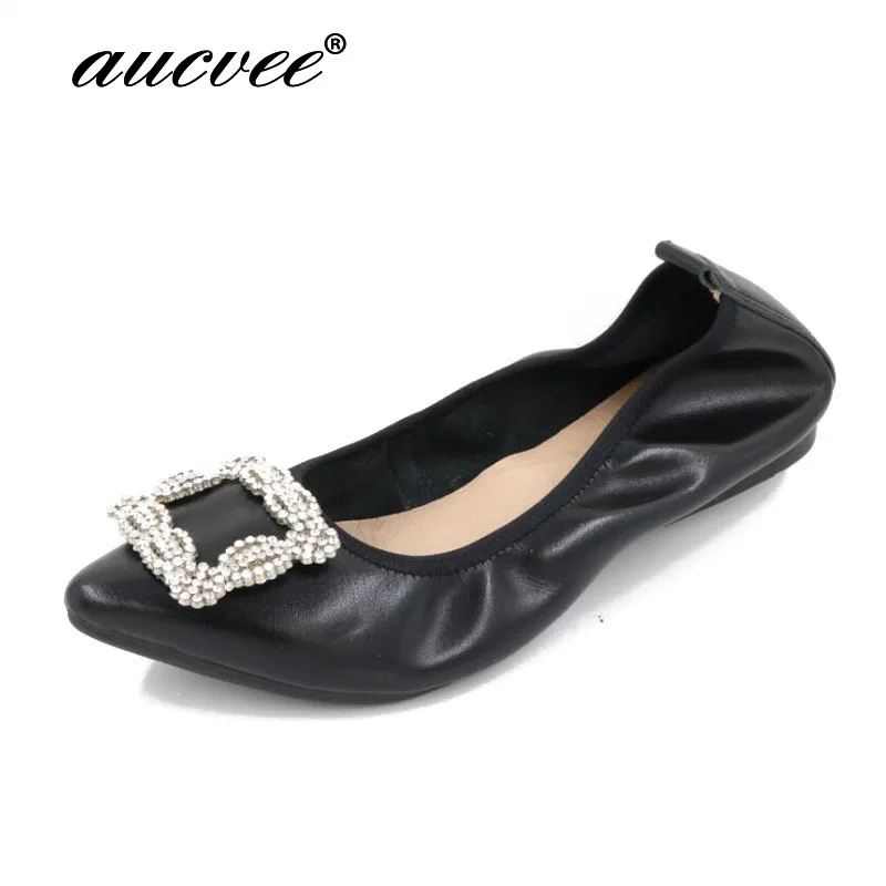 Ladies Shoes Fashion Rhinestone Bow Women Flats Spring Slip On Loafers Women Pointed Toe Flat Shoes Waman BLACK ROSE BLUE Flats