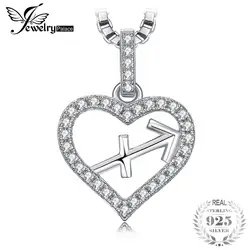 JewelryPalace Зодиак Созвездие Стрелец сердце любовь кубического циркония кулон цепочки и ожерелья 925 пробы серебро 45 см цепи