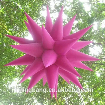 

Free shipment diameter 1.5m multi-color inflatable star decoration