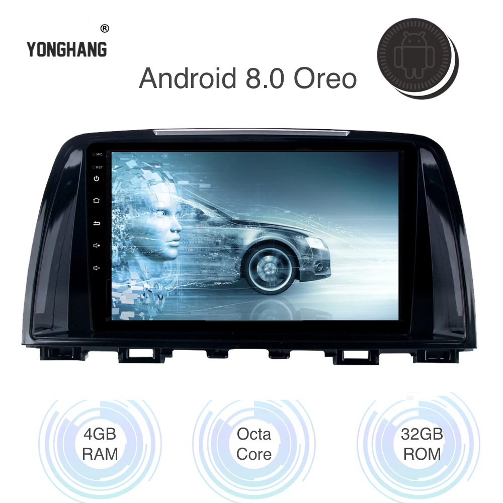 Android 8 0/7 1 Авторадио 1din для Mazda 6 мультимедиа 2013 2014 2015 2016 2.5D IPS экран Поддержка BOSE