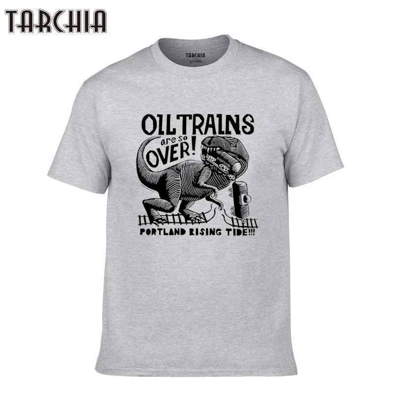 

TARCHIA 2019 Summer oiltrains over Printed T-Shirt Funny Tee Shirts cloth O-Neck new Tops boy male Men Short Sleeve student