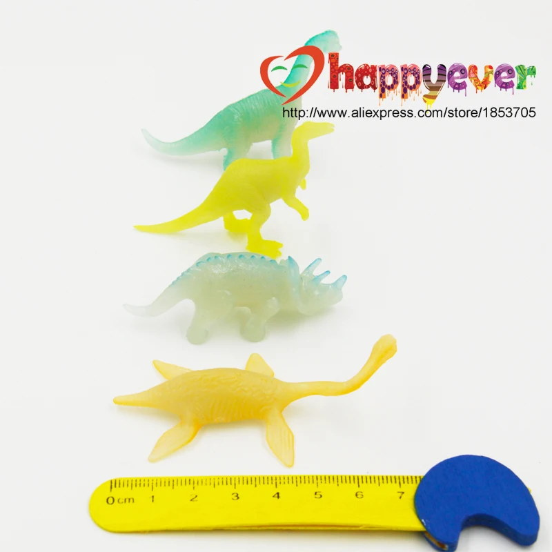 Mini Jurassic Noctilucent Dinosaur Toys 32Pcs 2inch Kids Dinosaur Party Favor Decoration Pinata Filler Boys Birthday Goody Bag