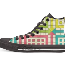 Игра ludo Повседневная Высокая холщовая обувь кеды для Прямая