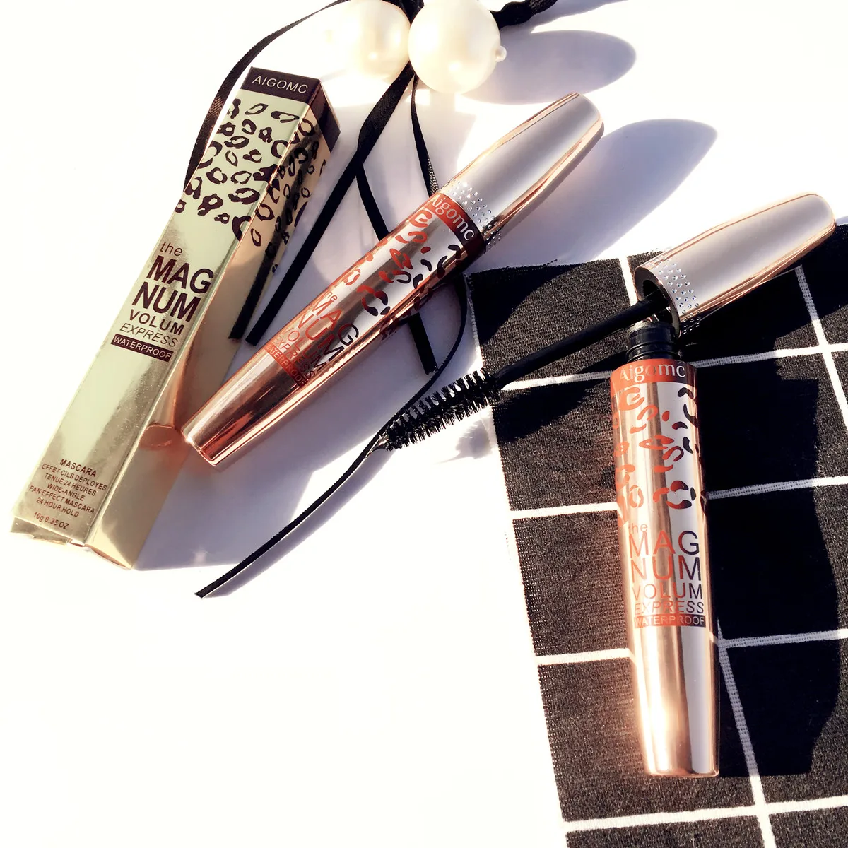 Classic rose gold and aluminum tube mascara Makeup Curling Thick