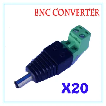 

20pcs/lot DC Power Plug BNC Connector DC Male Elbow Adapter For CCTV IP Camera Power Supply Surveillance Accessories