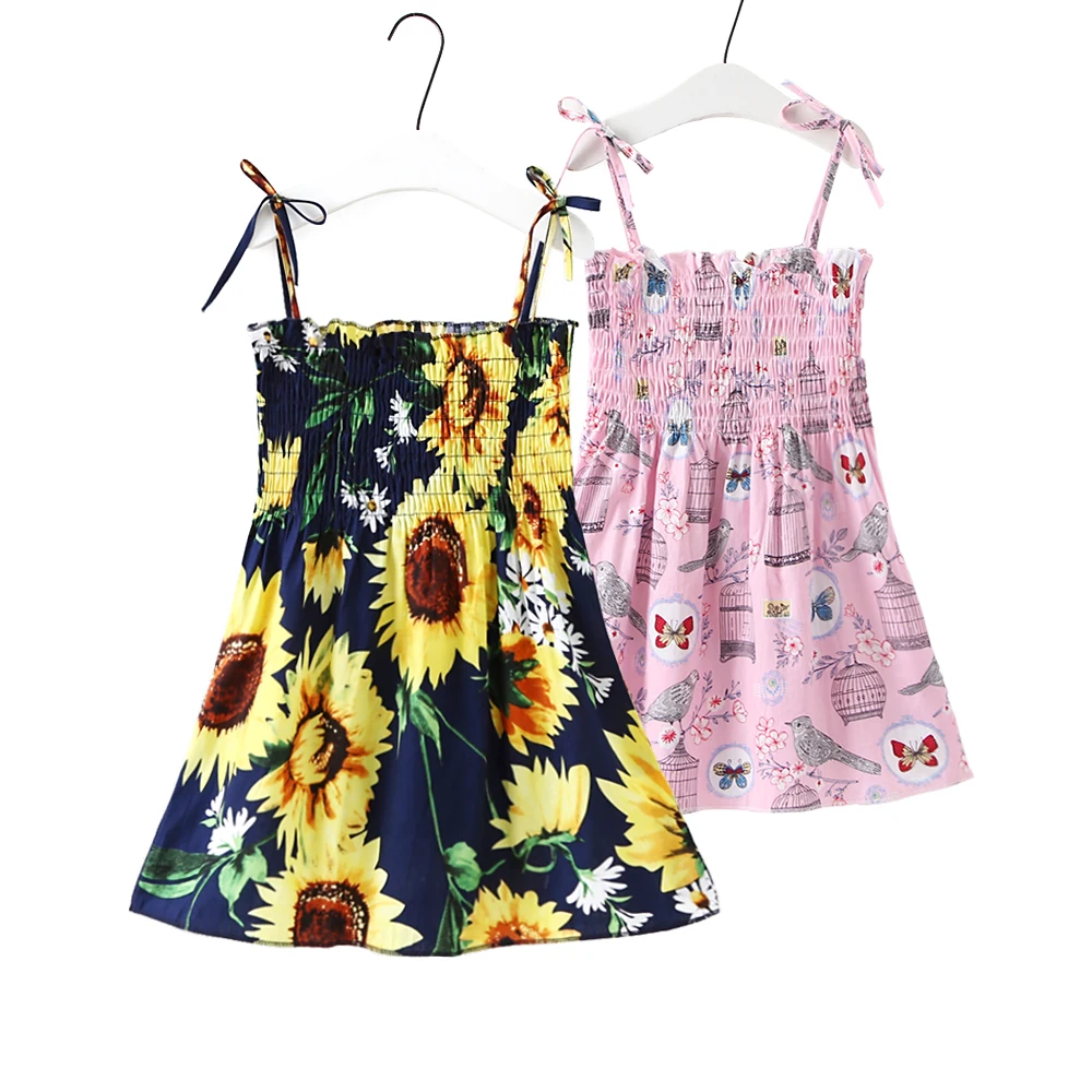Girl Tube Dress 2019 New Arrival Sleeveless Sling Dresses for Girls Casual Cotton Summer Clothes Toddler Floral Dress 2 3 4 5 6