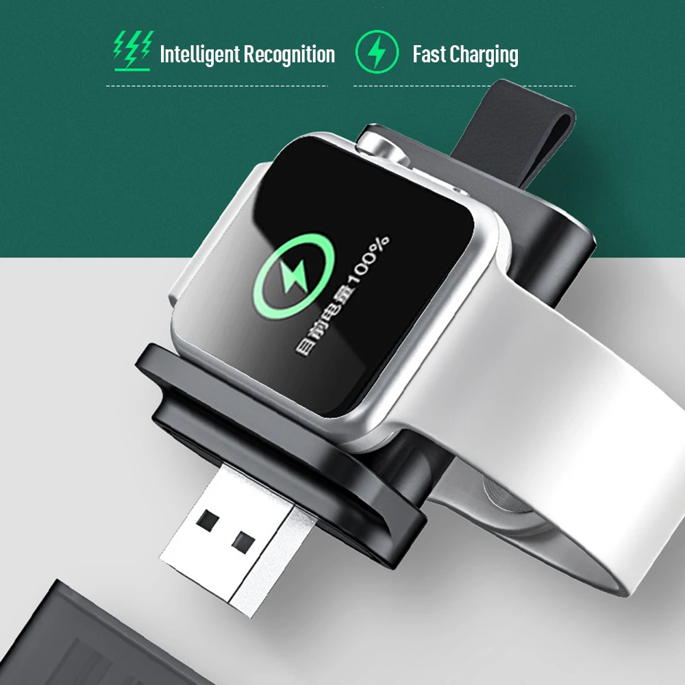 

Mini QI Fast Wireless Charger for Apple Watch Series 4 3 2 1 Series Online Upgrade Wireless Magnetic USB Charger Charging Dock