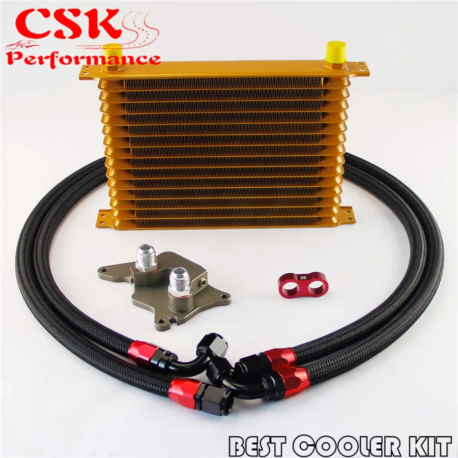 ^*Best Offers AN10 15 Row Engine Trust Oil Cooler Kit For BMW Mini Cooper S R56 Turbo 06-12