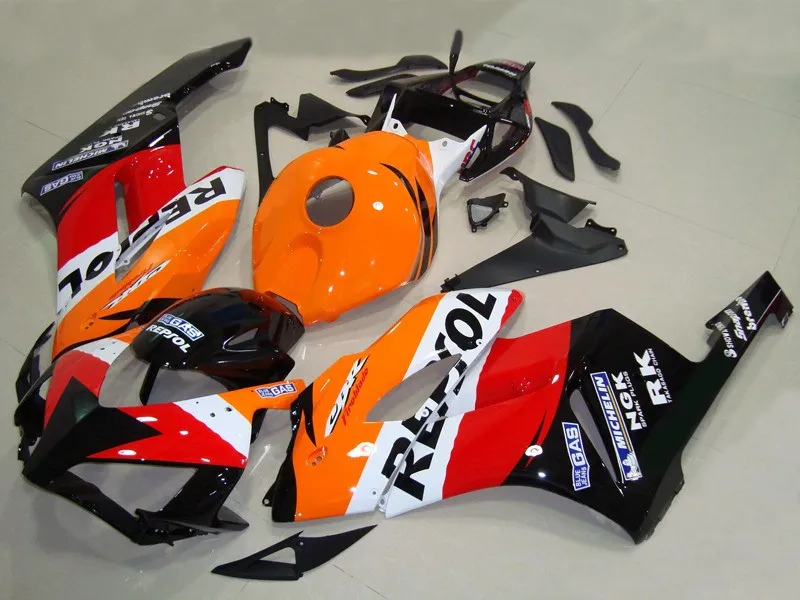 

ABS Motorcycle Fairing Kit for CBR1000RR 04 05 CBR 1000RR CBR1000 2004 2005 Orange red black Fairings set HE03-Nn