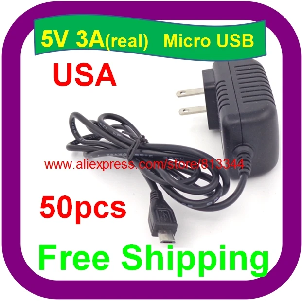 

50PCS 5V3A 5V/3A 5V/3000mA Raspberry PI 3 Power Adapter power supply charger DC/AC Adaptor PSU Power