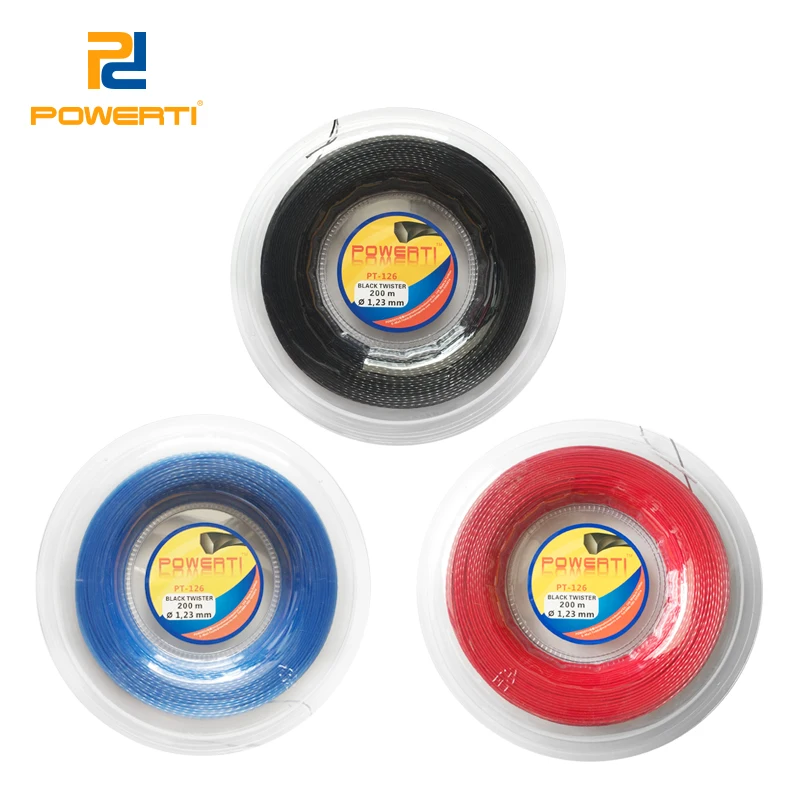 Шестигранная Теннисная ракетка из полиэстера POWERTI Twister Twist 1 23 мм 200 м катушка