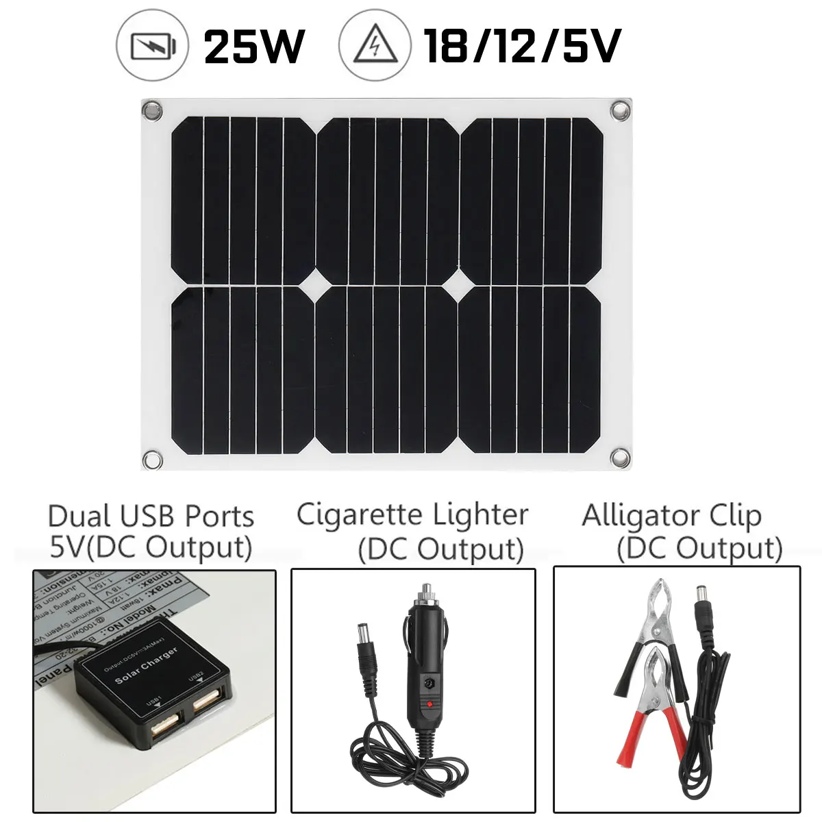 10W 20W 30W 50W Панели солнечные Pad 5/12/18 в солнечных батарей поли Панели солнечные Батарея контроллер для дом на колесах автомобиля RV лодка яхта