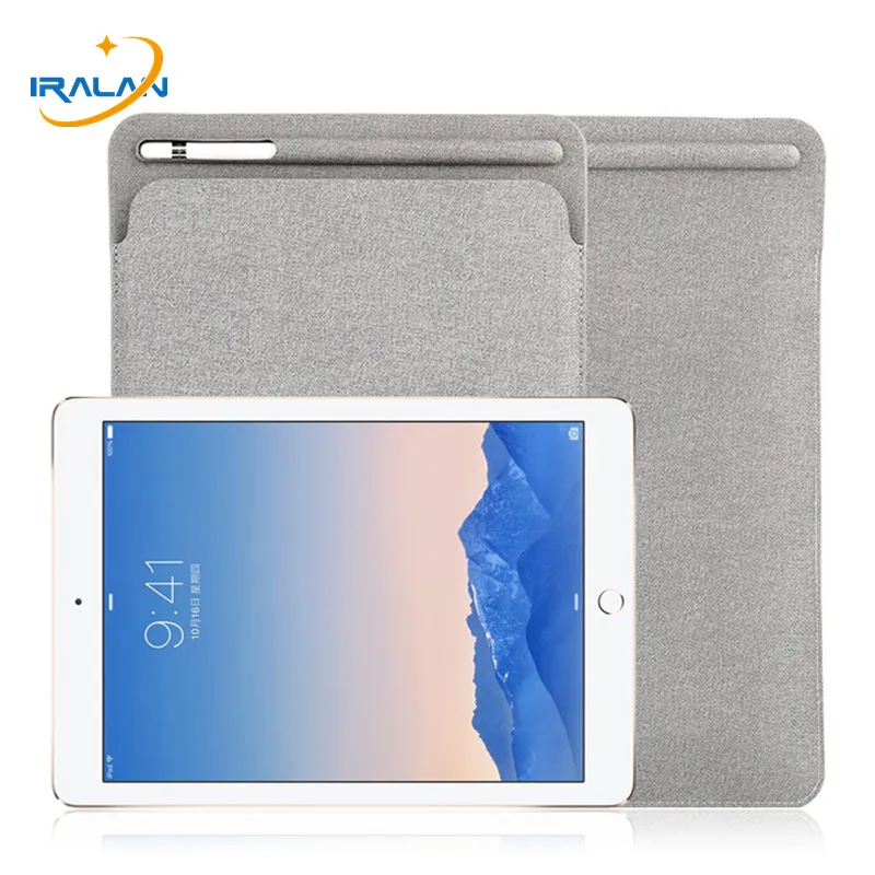 

High Quality Sleeve Pocket Package Bag Case for Apple iPad Pro 9.7/10.5 inch with Pencil Stylus Holder Cover for iPad 9.7 2018