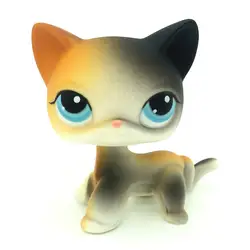 LPS Pet Shop НОВЫЙ РЕДКИЙ синий средства ухода для век оранжевый черный сиамские стоя милый кот косплэй мини Коллекция фигурку детей Best подарок