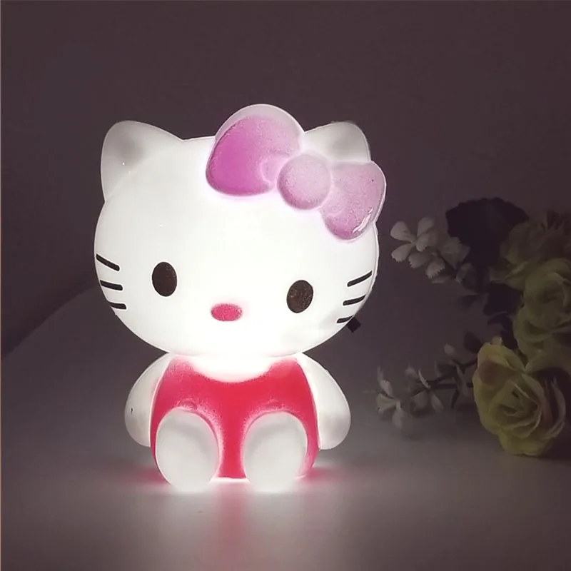 

Hello Kitty LED Night Light AC220V 110V Cartoon Night Lamp With US Plug Gifts For Kid/Baby/Children Bedroom Bedside Lamp