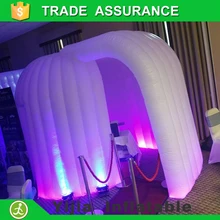portable high quality White photobooth enclosure led inflatable dome tent
