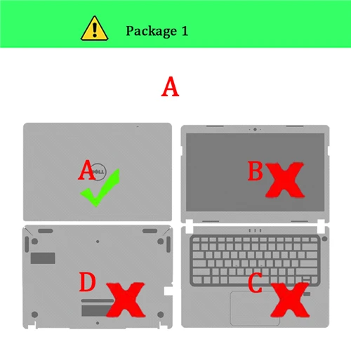 Тетрадь Защитная пленка для ноутбука Dell Inspiron 14 3000 3458 3462 3465 3467 3467 14 5000 5439 5447 5480 14-7460 ноутбук кожи Стикеры - Цвет: Package-1    A