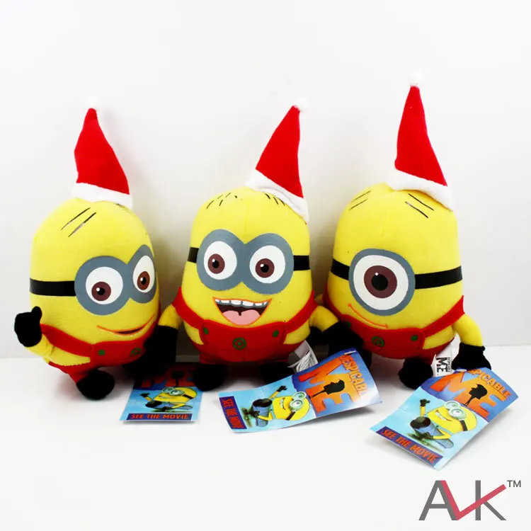 

Cute Despicable Me2 Santa Claus Minions Minion 15cm PP Cotton Plush Stuffed Toys